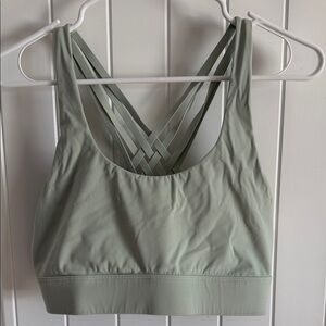 Crisscross Back Sage Sports Bra